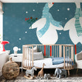Ducks in the Snow X Mural Wallpaper - room preview 04