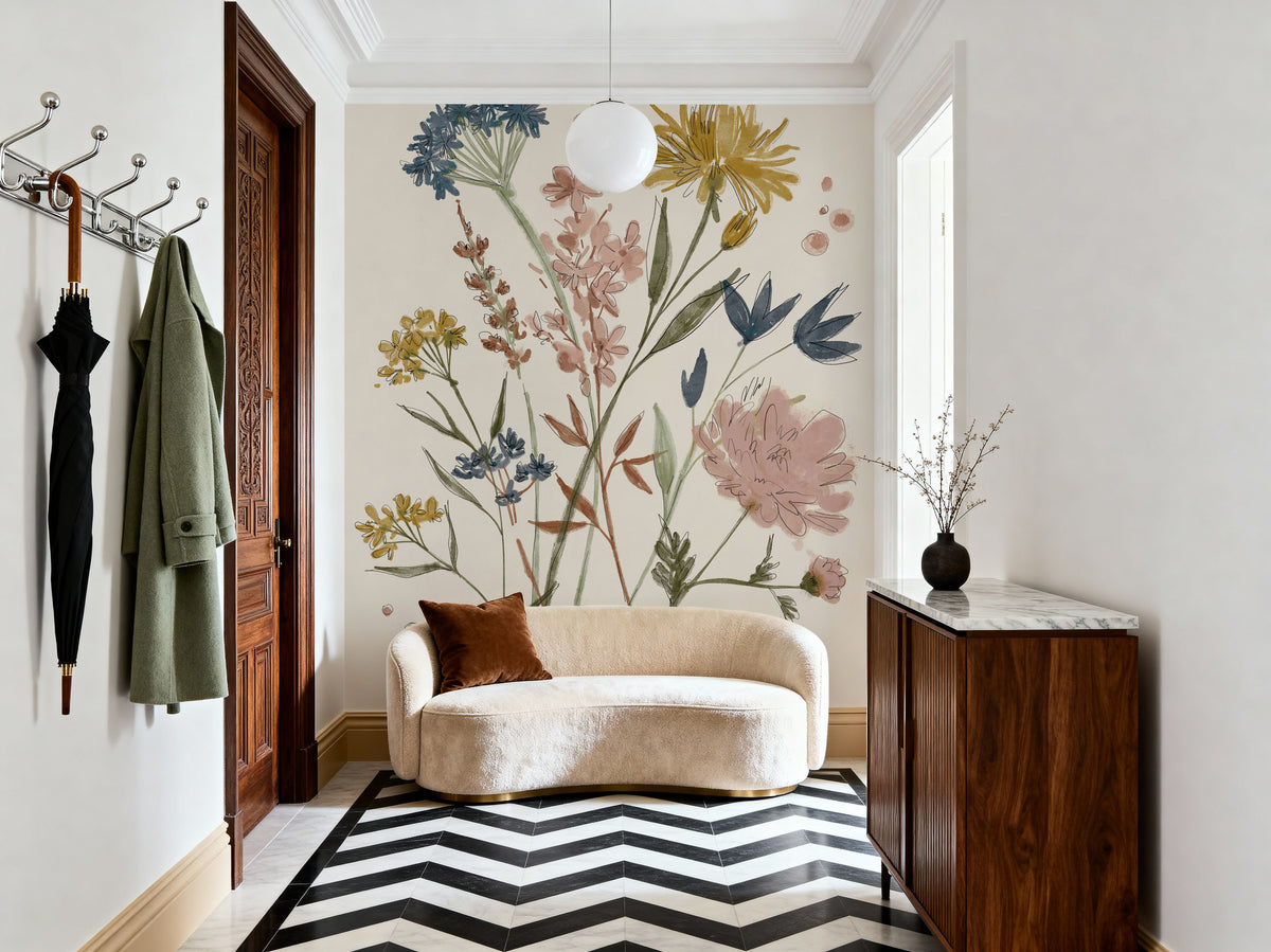 Full Bloom III Honeybloom Mural Wallpaper - room preview 04