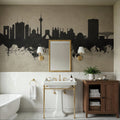 Tehran Iran Skyline Concrete Mural Wallpaper - room preview 04