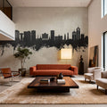 Virginia Beach Skyline Concrete Mural Wallpaper - room preview 04