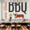 Retro Food Award Winning BBQ Mural Wallpaper - room preview 04