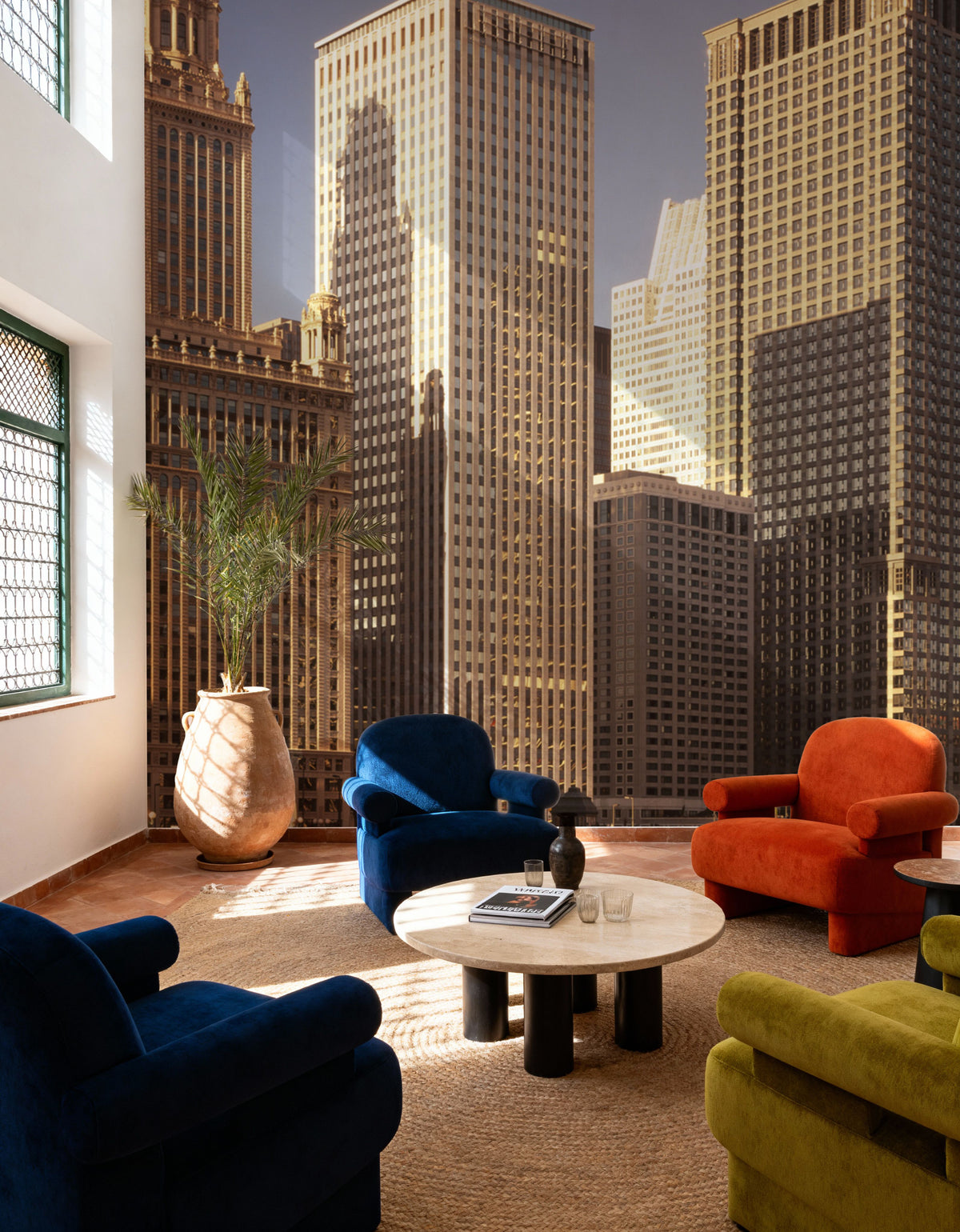 Golden Metropolis Up Close Mural Wallpaper - room preview 04