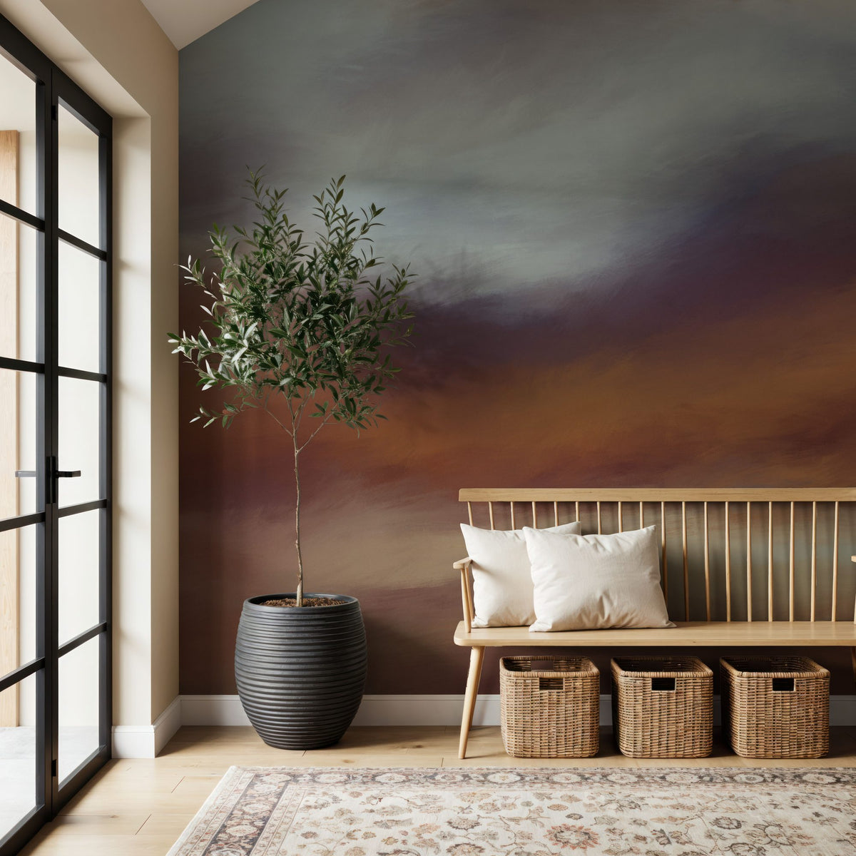 The Silent Horizon, Amber Mural Wallpaper - room preview 04