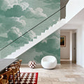 Intaglio Clouds, Jade Mural Wallpaper - room preview 04
