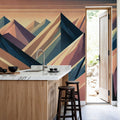 Serenity Mountain Vista in Art Deco Mural Wallpaper - room preview 04