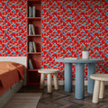 Groovy Mushrooms Pattern Mural Wallpaper - room preview 04