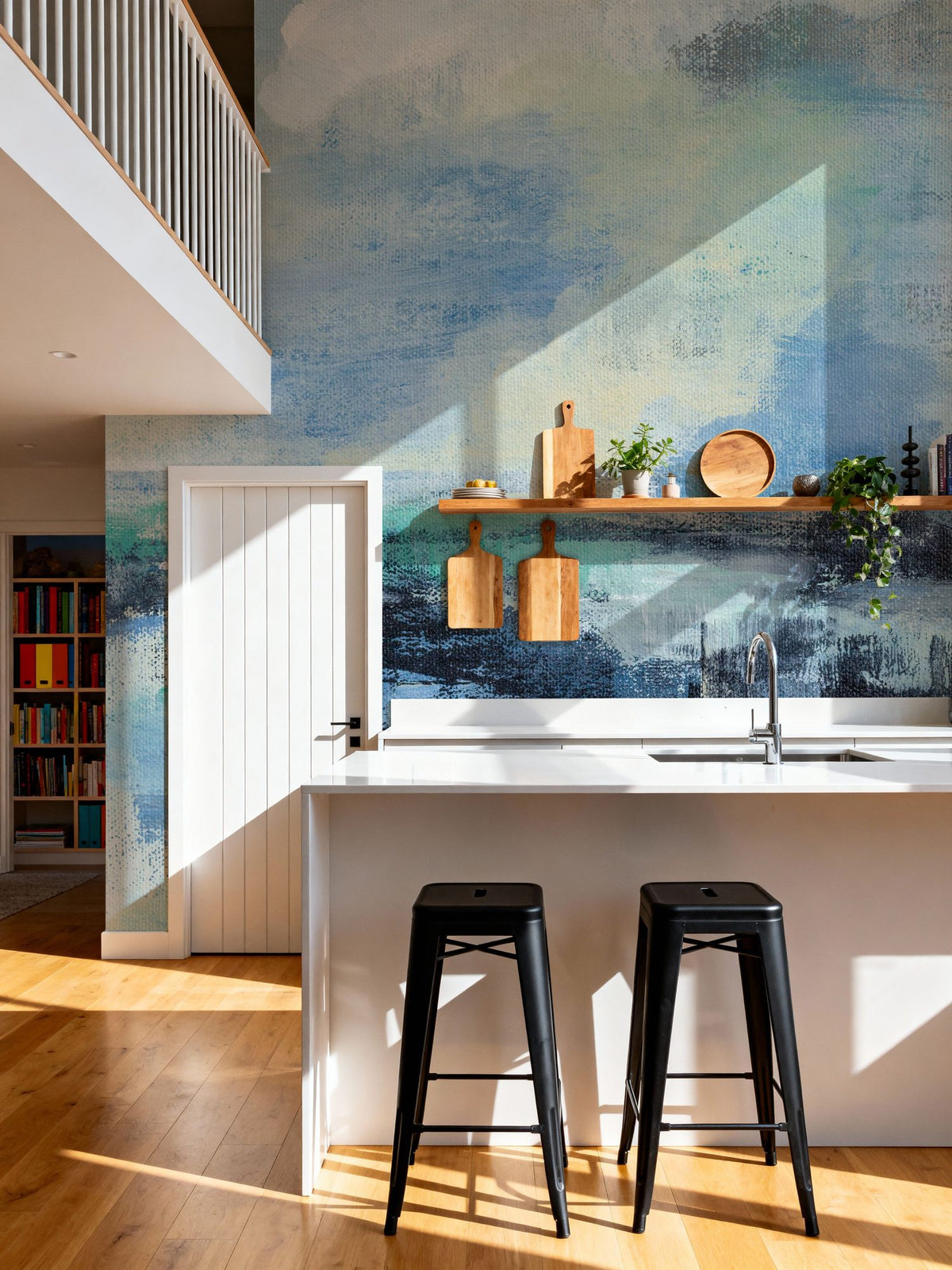 Coastal Blues II Mural Wallpaper - room preview 04
