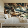 Tempest's Dance in an Abstract Whirl Mural Wallpaper - room preview 04