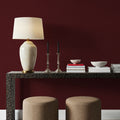 Faux Sand Stucco Finish, Burgundy Mural Wallpaper - room preview 04