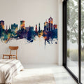 Virginia Beach Skyline Blue & Bronze Mural Wallpaper - room preview 04