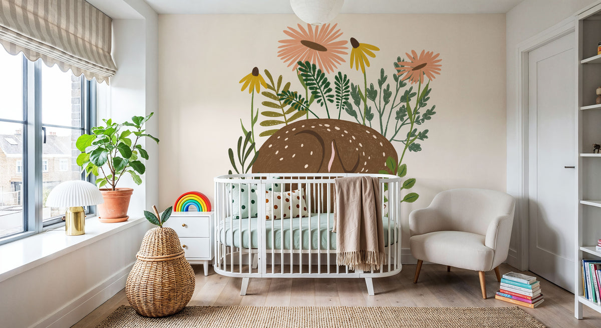Sleeping Deer Mural Wallpaper - room preview 04
