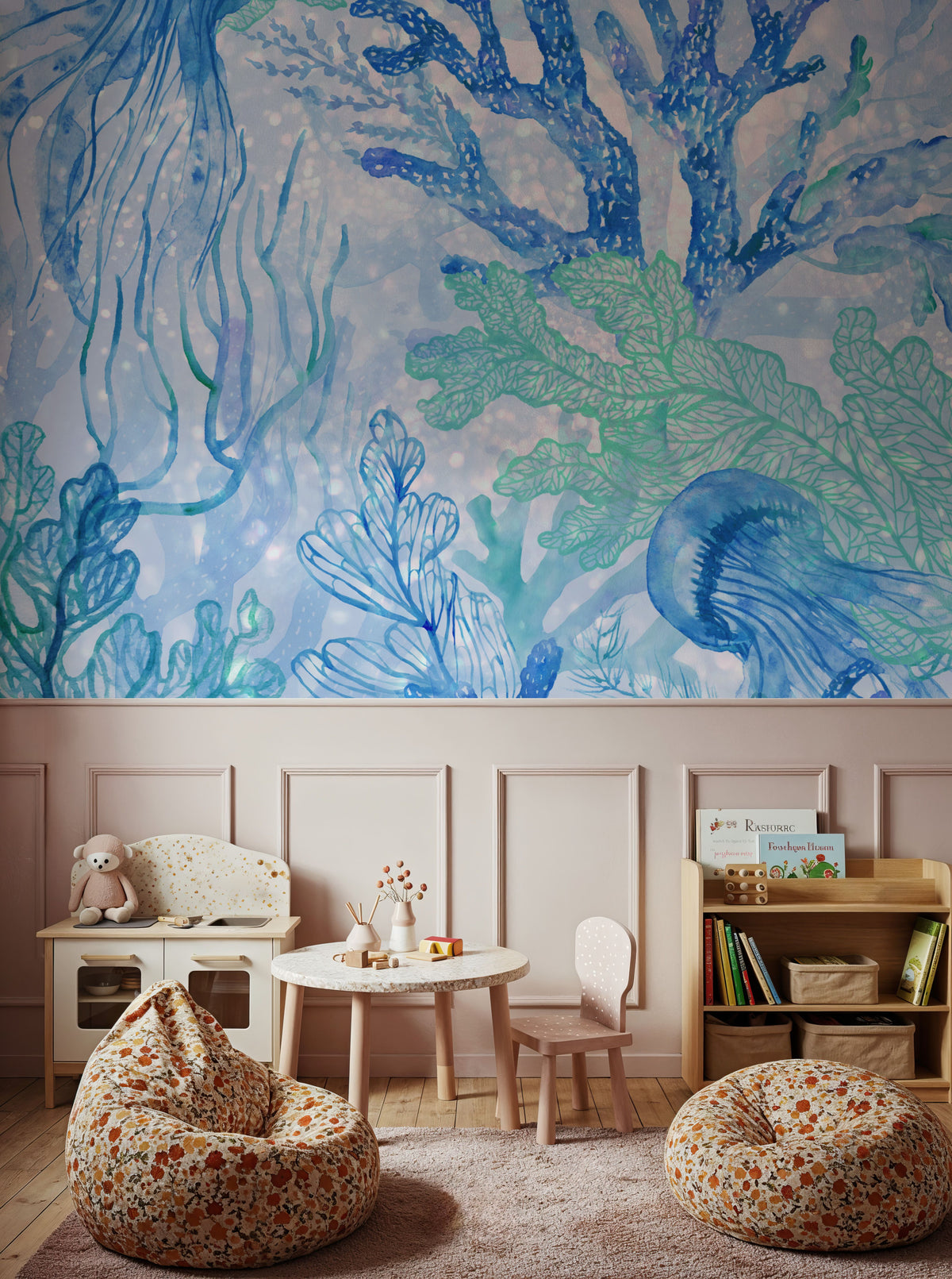 Jellyfish Garden Mural Wallpaper - room preview 04