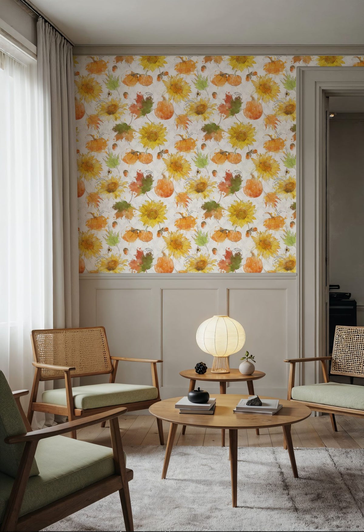 Harvest Leaves Mural Wallpaper - room preview 04
