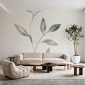 Linen Leaves I Mural Wallpaper - room preview 04