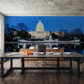 Capitol Twilight Mural Wallpaper - Blue Tone - room preview 04