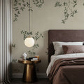 Rambling Rose, Ivory on Light Beige Mural Wallpaper - room preview 04