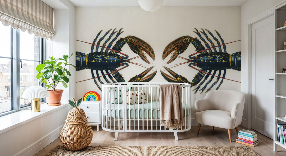 Crimson Crawfish Extravaganza Mural Wallpaper - room preview 04