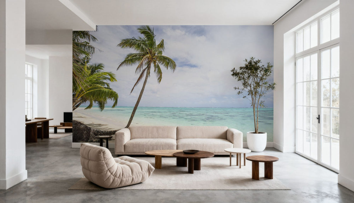 Rarotonga Palmtree Mural Wallpaper - room preview 04