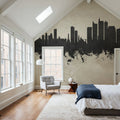 Manila Philippines Skyline Concrete Mural Wallpaper - room preview 04