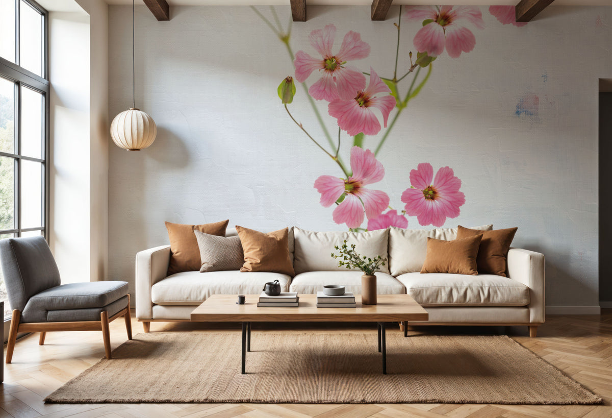 Wonderful Wildflowers XV Mural Wallpaper - room preview 04