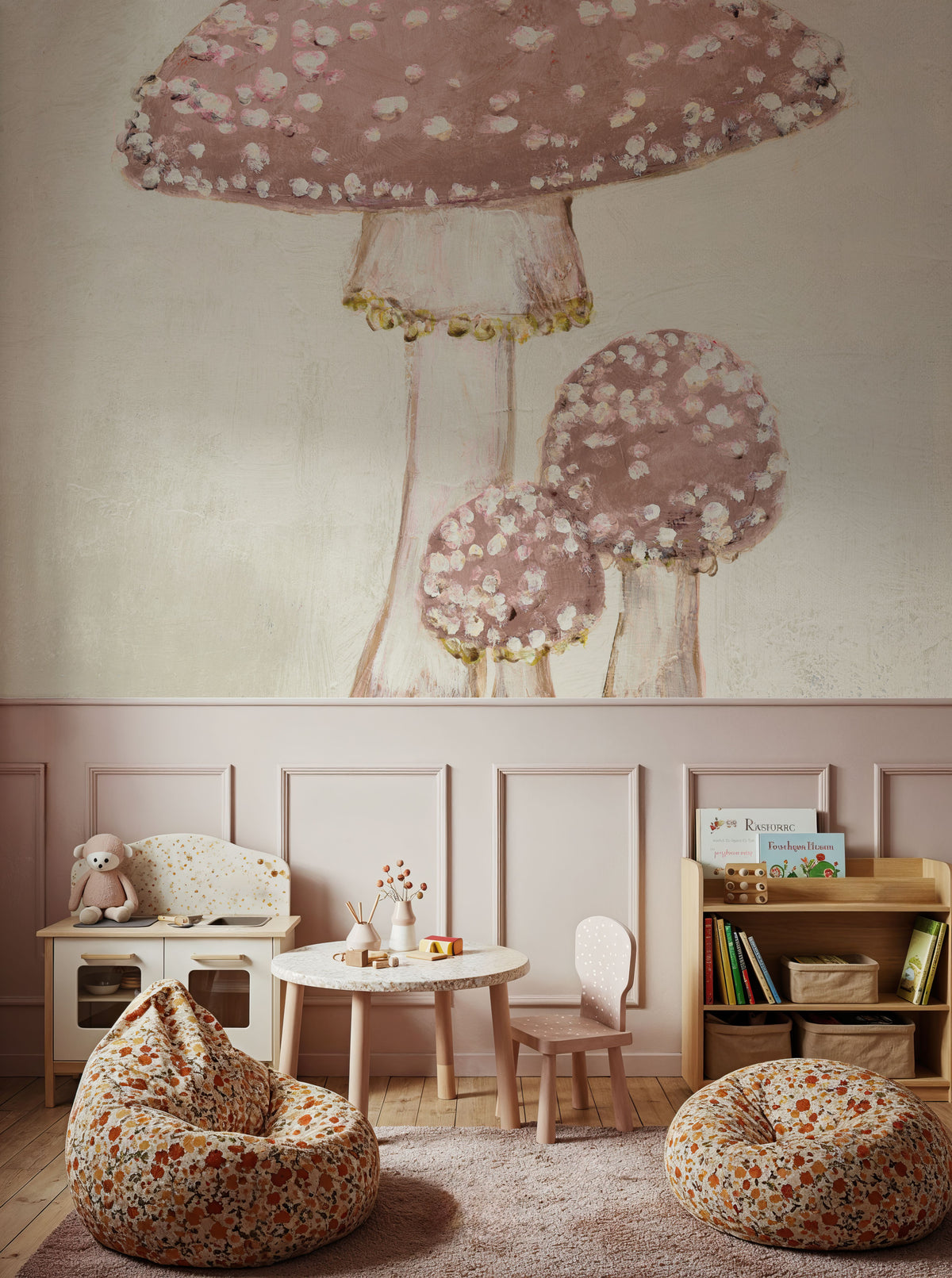 Woodland Mushroom II Honeybloom Mural Wallpaper - room preview 04