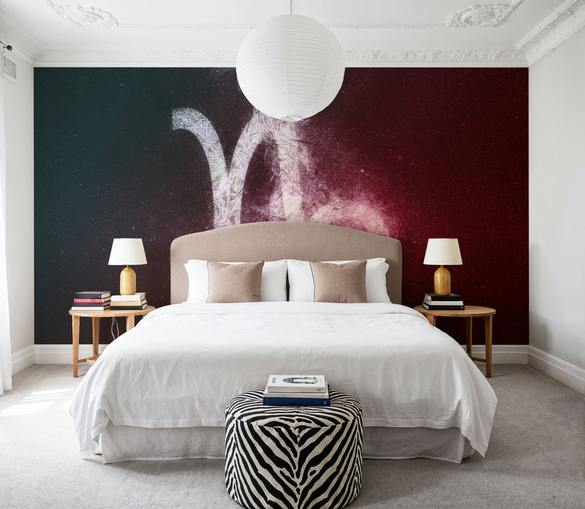 Capricorn Zodiac of Stars Mural Wallpaper - room preview 04