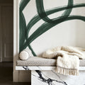 Curly Brush Lines, Salamander Green Mural Wallpaper - room preview 04
