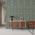 Flower Bridges Mint Mural Wallpaper - room preview 04