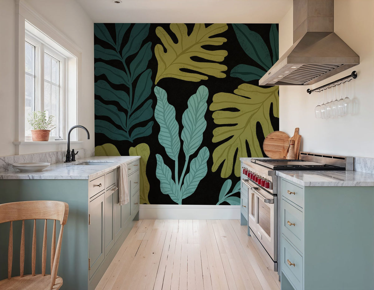Plant Toss IV Mural Wallpaper - room preview 04