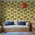 Papillion I, White Mural Wallpaper - room preview 04