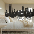New Haven Connecticut Skyline Black & White Mural Wallpaper - room preview 04