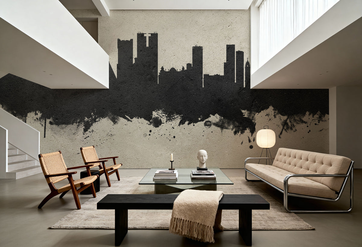 Rio De Janeiro Brazil Skyline Concrete Mural Wallpaper - room preview 04