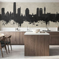 Santiago De Chile Skyline Concrete Mural Wallpaper - room preview 04