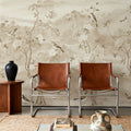 Peony Tree Landscape, Beige Mural Wallpaper - room preview 04