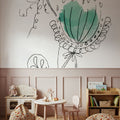 Line Flower VI Mural Wallpaper - room preview 04
