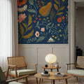 Blue Botanical I Mural Wallpaper - room preview 04