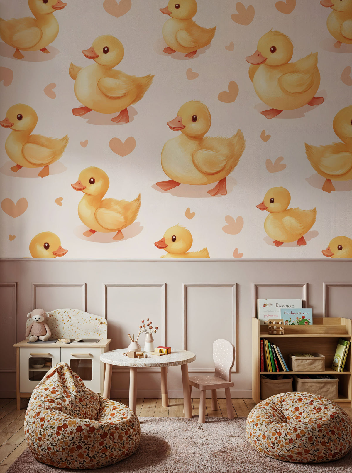 Duckling Walk Mural Wallpaper - room preview 04