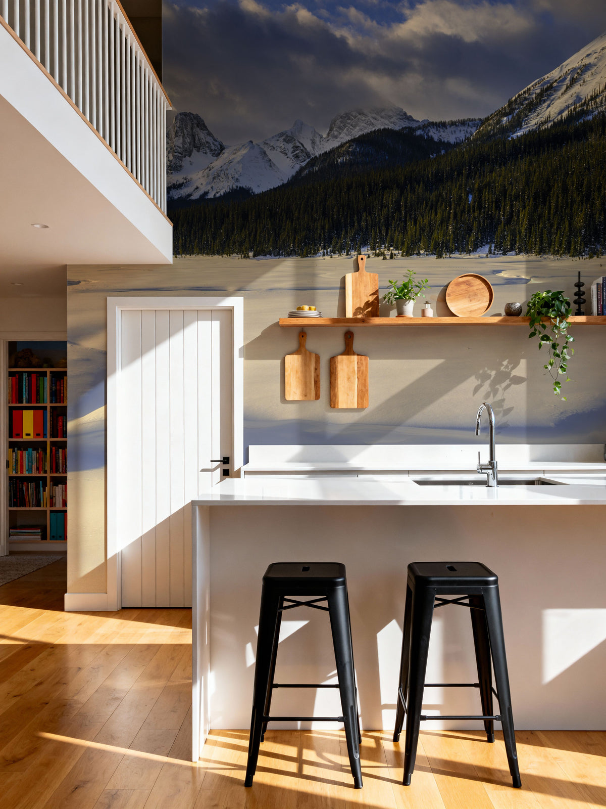 Snow Meadow Mural Wallpaper - room preview 04