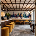 Freiburg Germnay Skyline Blue & Bronze Mural Wallpaper - room preview 04