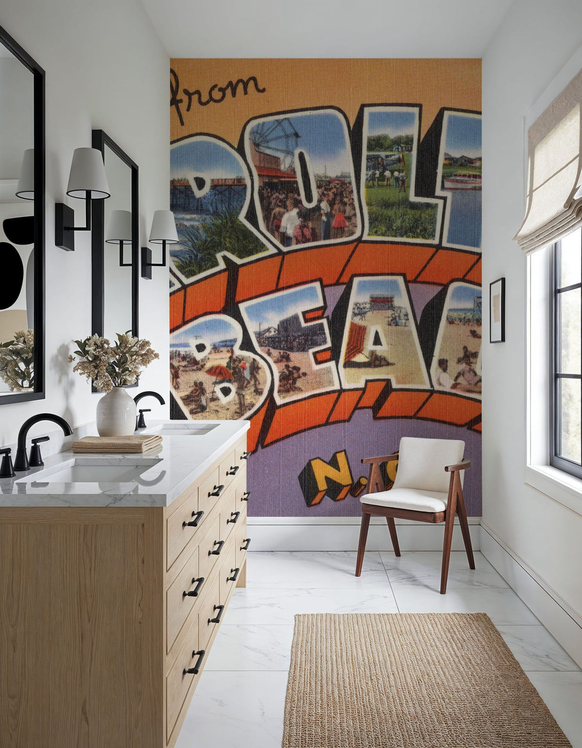 Greetings From Carolina Beach Mural Wallpaper - room preview 04