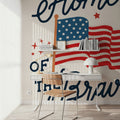 Stars and Stripes IV Brave Mural Wallpaper - room preview 04