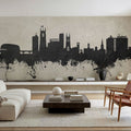 Derby England Skyline Concrete Mural Wallpaper - room preview 04