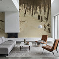Vintage Skiing Mural Wallpaper - room preview 04