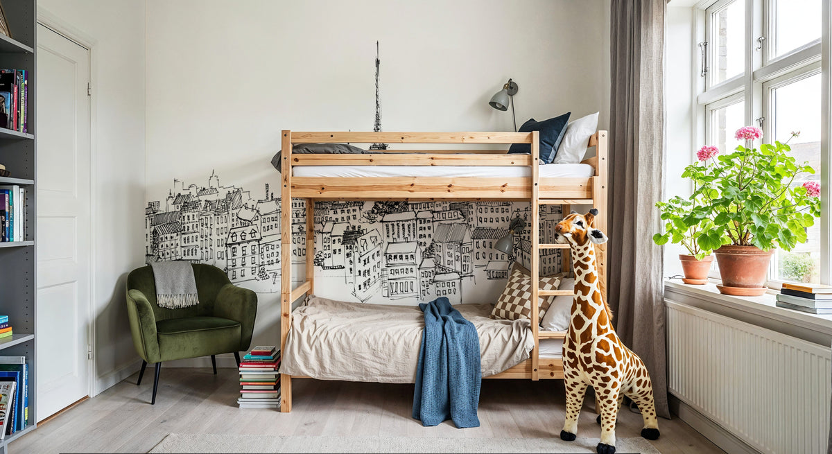 Paris Skyline III Mural Wallpaper - room preview 04