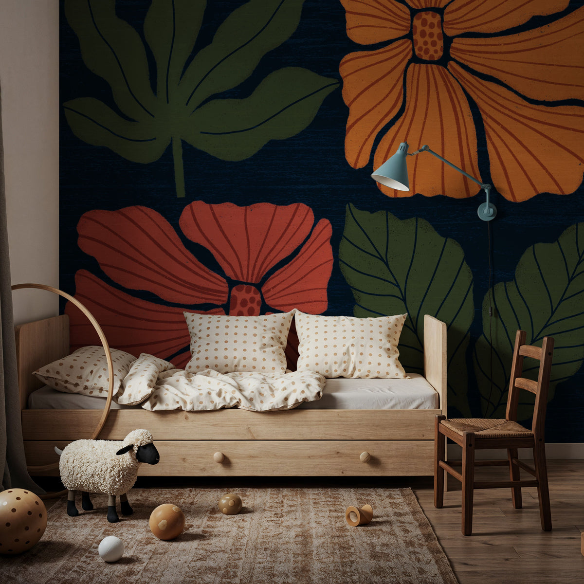 Modern Blooms IV Mural Wallpaper - room preview 04