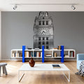 Chicago River Walk BW Mural Wallpaper - room preview 04