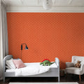 Coastal Scales Orange Mural Wallpaper - room preview 04
