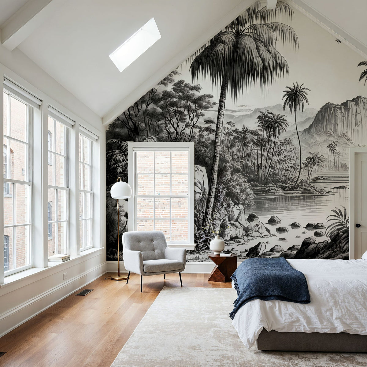 Tropical Riverbank Mural Wallpaper - room preview 04