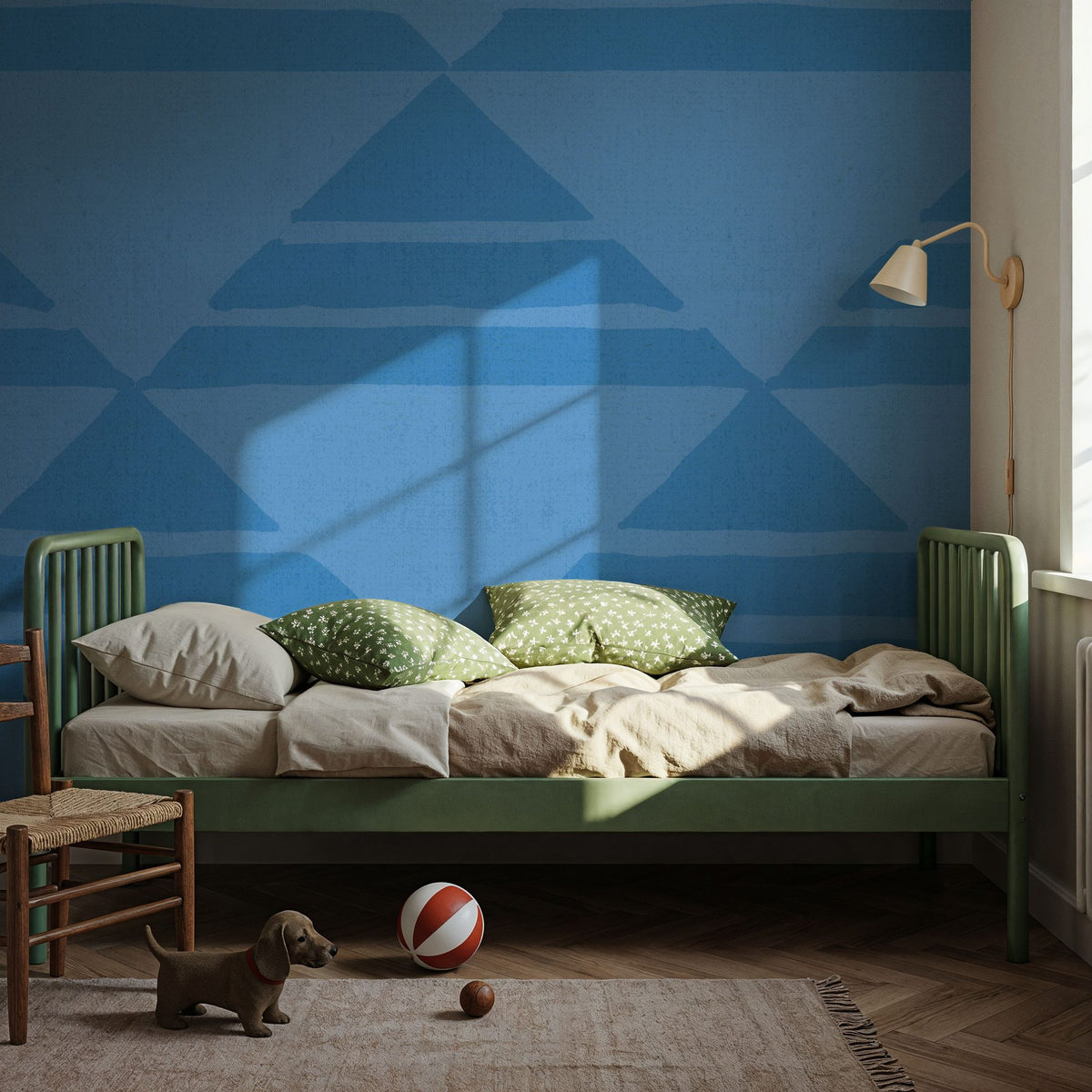 Seafood Ocean Light Blue Mural Wallpaper - room preview 04