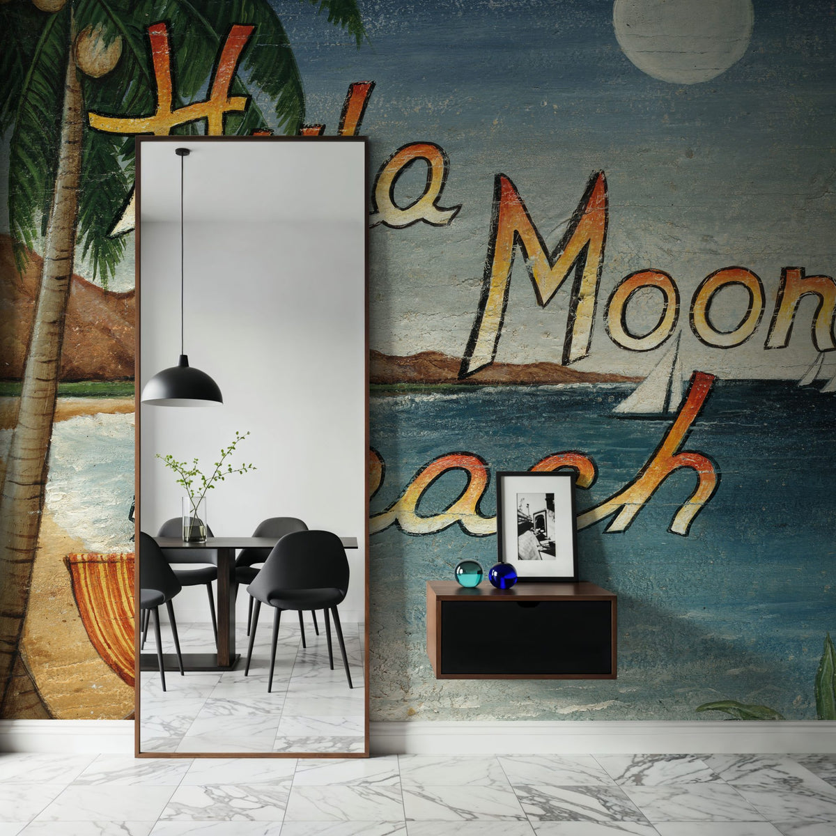 Hula Moon Beach Mural Wallpaper - room preview 04